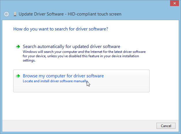hid compliant touch screen driver windows 10